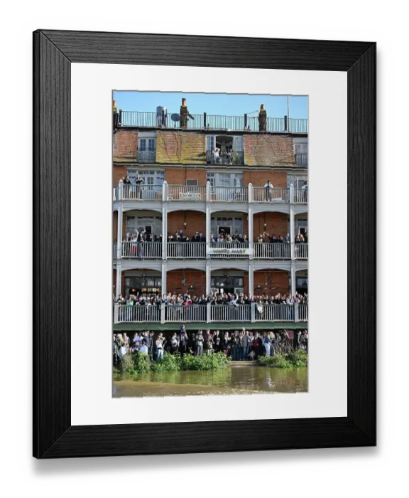 Framed Print : 2024 Boat Race Crowds at Barnes Framed Print : 2024 Boat Race Crowds at Barnes