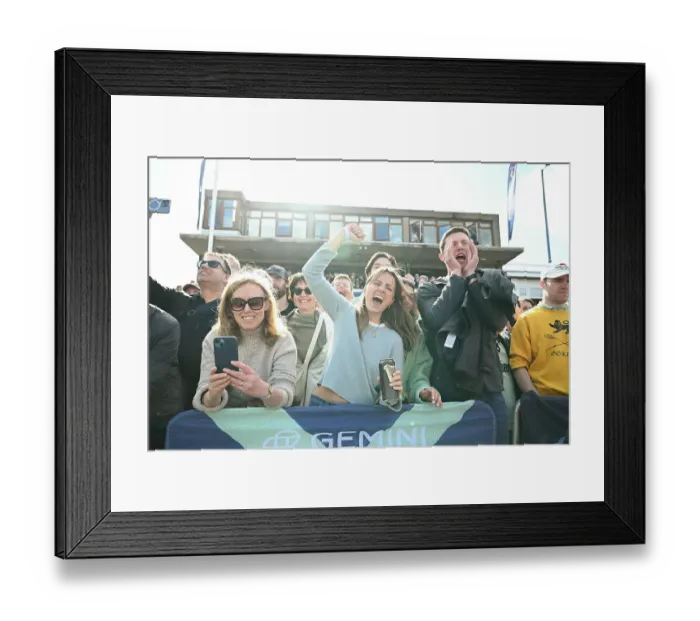 Framed Print : 2024 Boat Race Fans Cheering