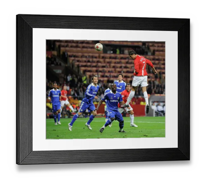 Framed Print : Manchester United's Cristiano Ronaldo scores Framed Print : Manchester United's Cristiano Ronaldo scores