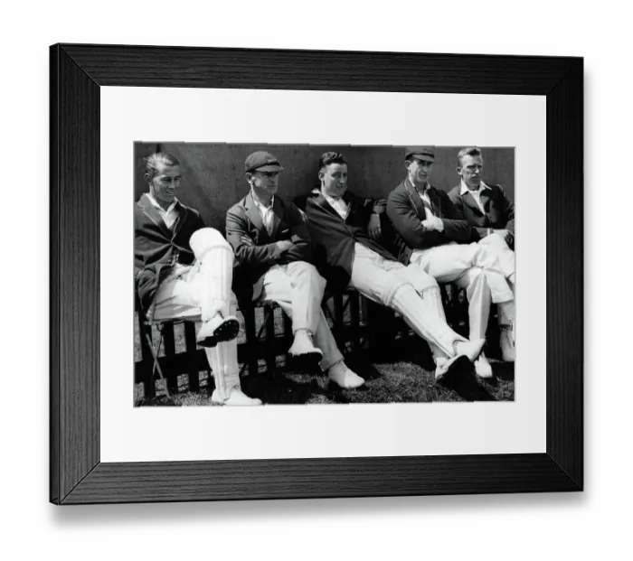Framed Print : Leicester County Cricket Club players 1928