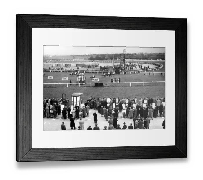 Framed Print : View of Aintree racecourse, 1953 Framed Print : View of Aintree racecourse, 1953