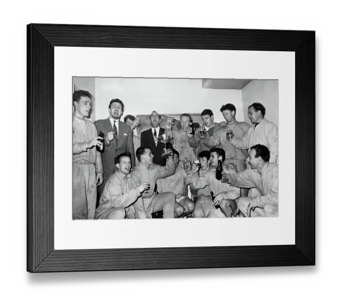 Framed Print : Jimmy Hill celebrates with Coventry City players including Gerge Curtis Framed Print : Jimmy Hill celebrates with Coventry City players including Gerge Curtis