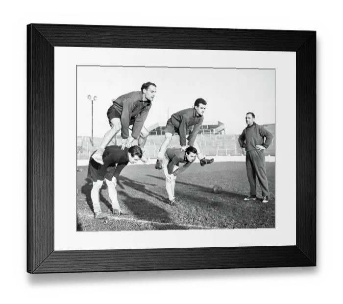 Framed Print : CoventryCity football club's manager JesseCarverwatches the players training Framed Print : CoventryCity football club's manager JesseCarverwatches the players training