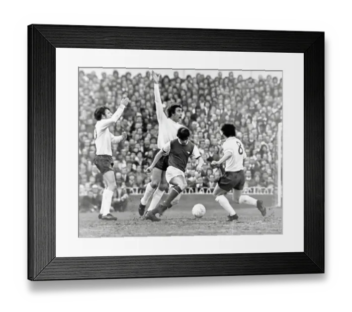 Framed Print : Martin Chiver's appeals as Eddie Kelly's trickery baffles Spurs. Arsenal won and took the league championship Framed Print : Martin Chiver's appeals as Eddie Kelly's trickery baffles Spurs. Arsenal won and took the league championship