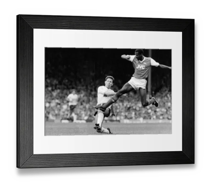 Framed Print : Spurs Clive Allen v Viv Anderson of Arsenal Framed Print : Spurs Clive Allen v Viv Anderson of Arsenal