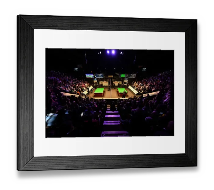 Framed Print : The World Snooker Championships 2023. The Crucible Theatre, Sheffield, UK Framed Print : The World Snooker Championships 2023. The Crucible Theatre, Sheffield, UK