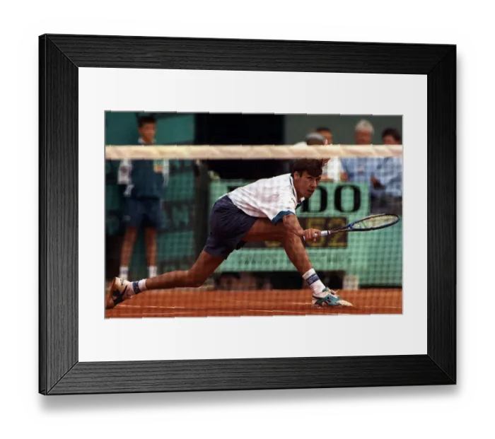 Framed Print : Michael Stich, German tennis player, in action at the French Open Framed Print : Michael Stich, German tennis player, in action at the French Open