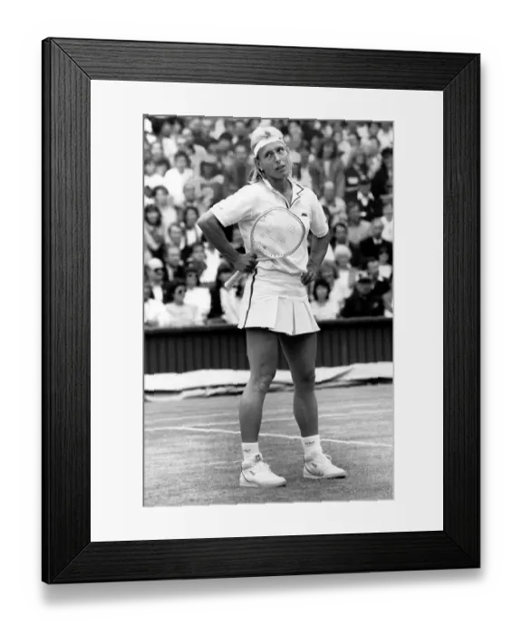 Framed Print : Martina Navratilova on her way to defeat in the Ladies Singles in the French Open against Steffi Graf Framed Print : Martina Navratilova on her way to defeat in the Ladies Singles in the French Open against Steffi Graf