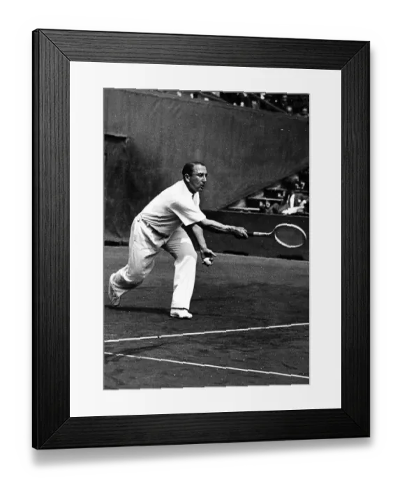 Framed Print : Daniel Prenn of Germany in play at the 1933 French Championships (now known as the French Open) at Stade Roland Garros, France Framed Print : Daniel Prenn of Germany in play at the 1933 French Championships (now known as the French Open) at Stade Roland Garros, France
