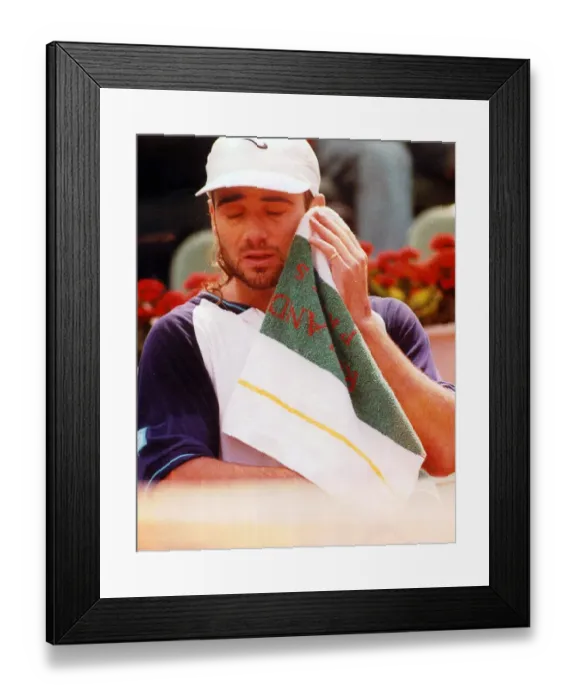 Framed Print : Andre Agassi at the French Open 1994 Framed Print : Andre Agassi at the French Open 1994