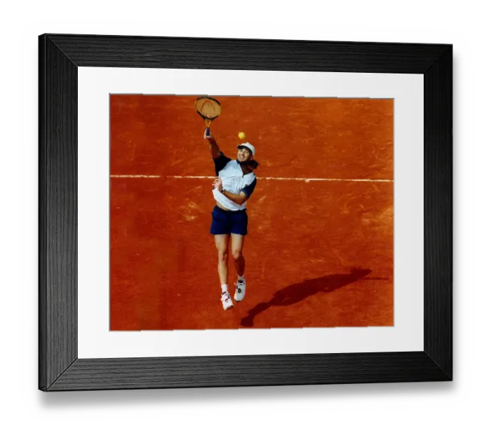 Framed Print : Andre Agassi at the French Open 1995 Framed Print : Andre Agassi at the French Open 1995