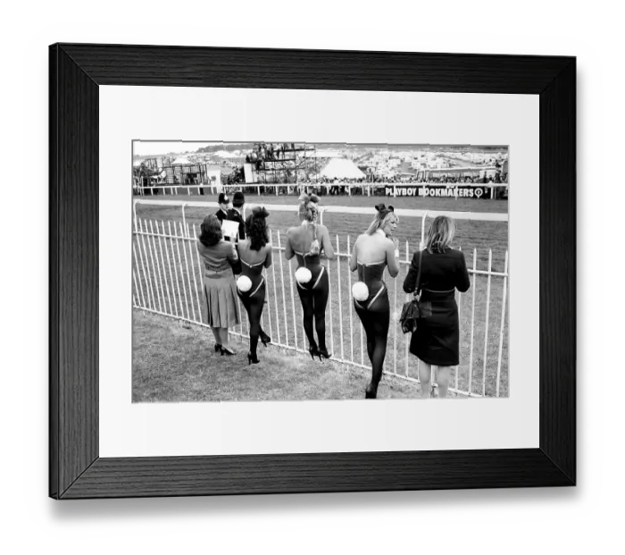 Framed Print : Bunny Girls at the 1978 Epsom Derby