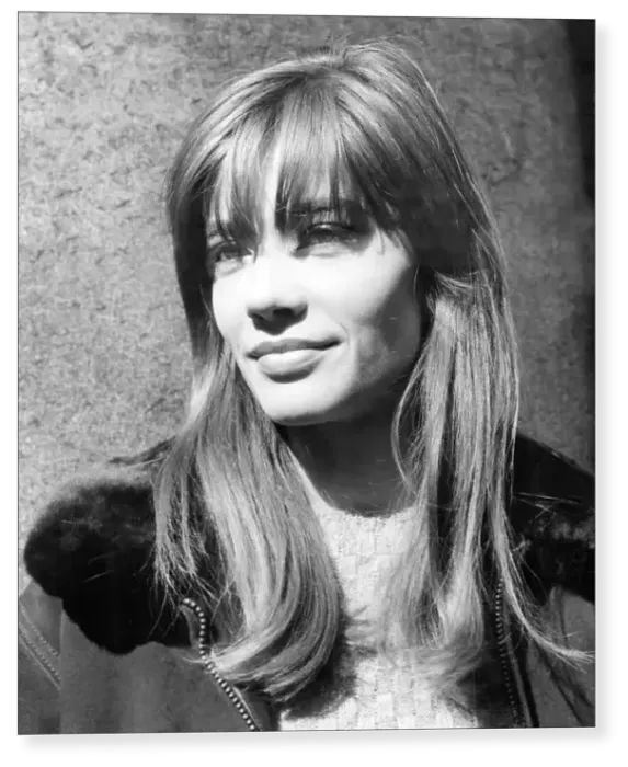 Print : Francoise Hardy French pop star in 1965 Print : Francoise Hardy French pop star in 1965