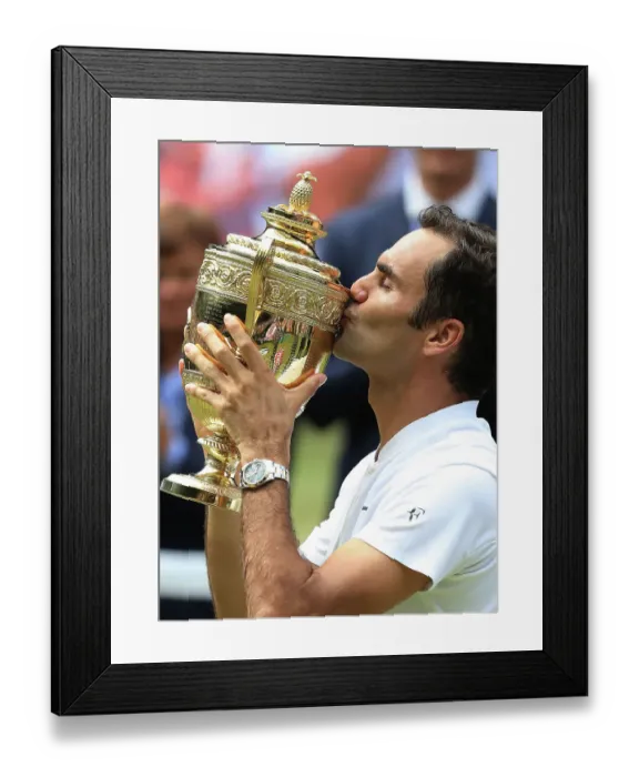 Framed Print : Roger Federer wins eighth Wimbledon title Framed Print : Roger Federer wins eighth Wimbledon title