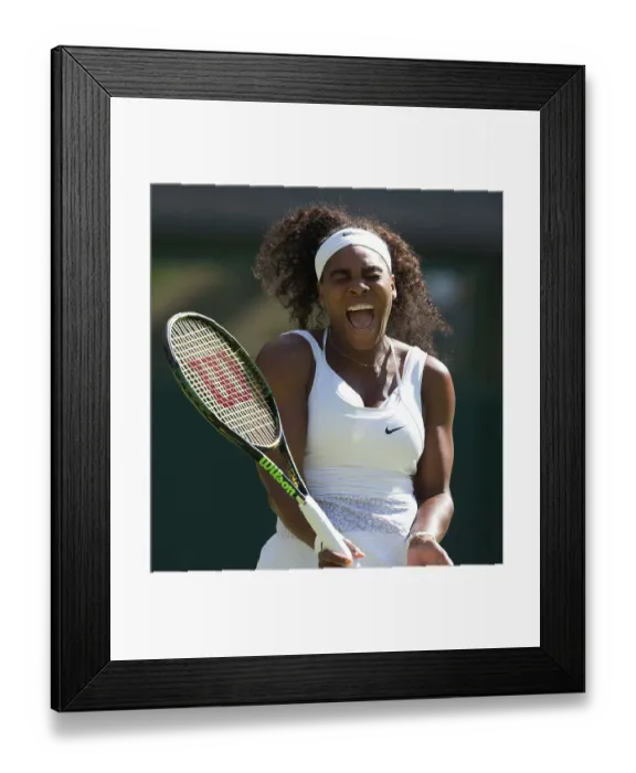 Framed Print : Serena Williams celebrates at Wimbledon 2015 Framed Print : Serena Williams celebrates at Wimbledon 2015