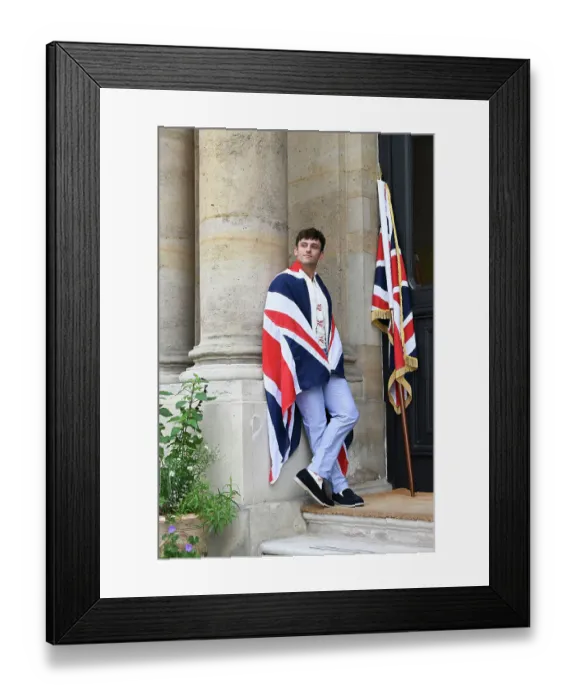 Framed Print : Team GB flag bearer Tom Daley Paris 2024 Olympics Framed Print : Team GB flag bearer Tom Daley Paris 2024 Olympics