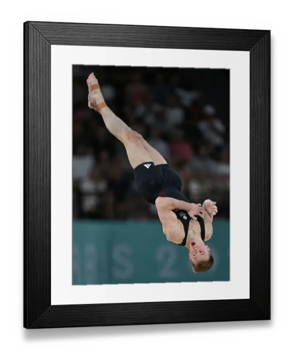 Framed Print : Team GB gymnast Luke Whitehouse in the floor final Paris 2024 Olympics Framed Print : Team GB gymnast Luke Whitehouse in the floor final Paris 2024 Olympics