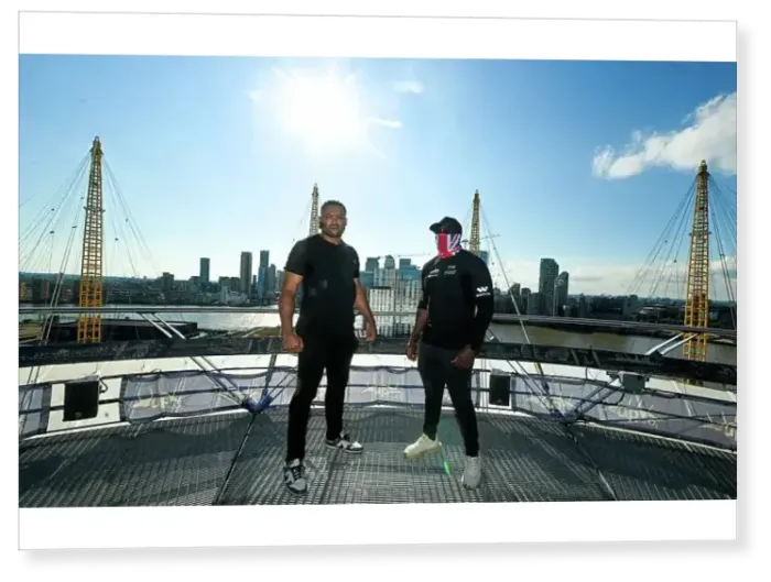 Print : SoulofSport. Derek Chisora fight week behind the scenes 2024. Derek climbs the O2 arena to have a face off with Joe Joyce Print : SoulofSport. Derek Chisora fight week behind the scenes 2024. Derek climbs the O2 arena to have a face off with Joe Joyce