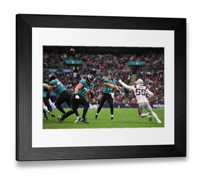 Framed Print : Jacksonville Jaguars v New England Patriots. Wembley stadium, London 2024 Framed Print : Jacksonville Jaguars v New England Patriots. Wembley stadium, London 2024