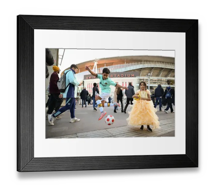 Framed Print : Fans outside Emirates Stadium Framed Print : Fans outside Emirates Stadium