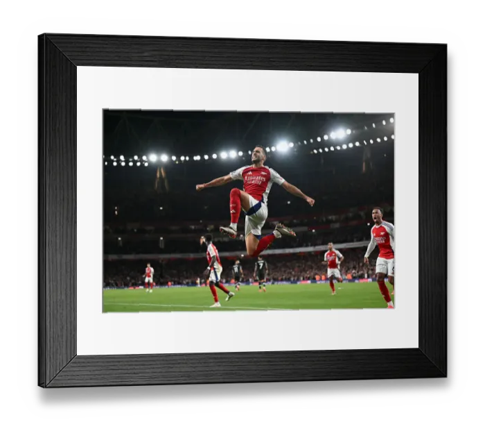Framed Print : Mikel Merino celebrating his goal Framed Print : Mikel Merino celebrating his goal