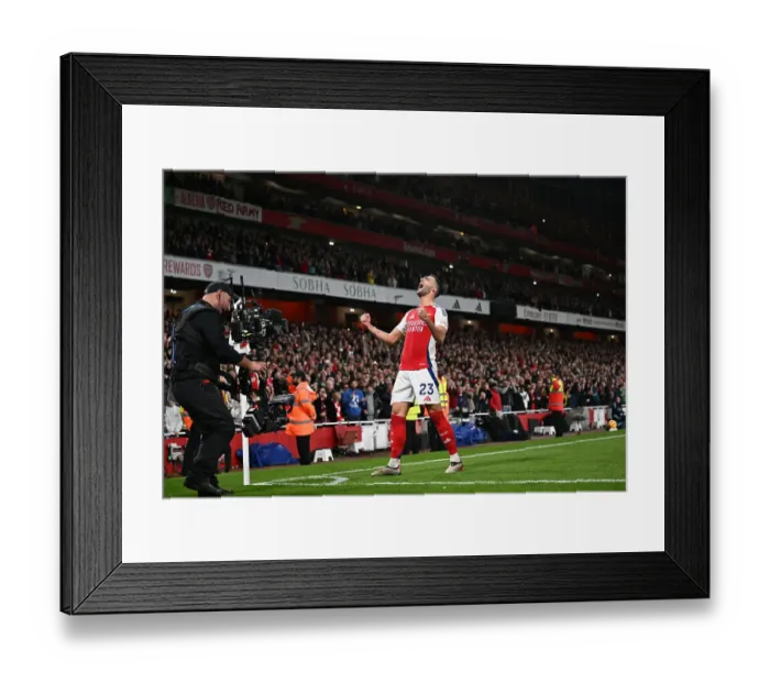 Framed Print : Mikel Merino celebrating his goal Framed Print : Mikel Merino celebrating his goal