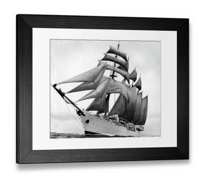 Framed Print : The four-masted ship Esmeralda