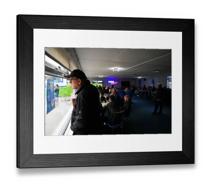 Framed Print : Watching from the bar FA Cup first round. Tonbridge Angels v Harborough Town Framed Print : Watching from the bar FA Cup first round. Tonbridge Angels v Harborough Town