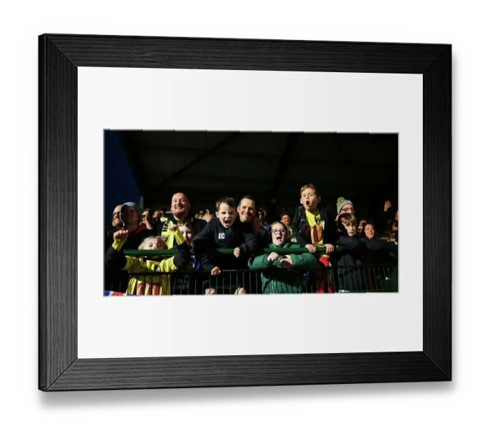 Framed Print : Young fans at FA Cup first round. Tonbridge Angels v Harborough Town Framed Print : Young fans at FA Cup first round. Tonbridge Angels v Harborough Town