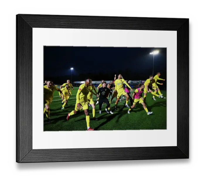 Framed Print : Harborough Town players celebrate Framed Print : Harborough Town players celebrate