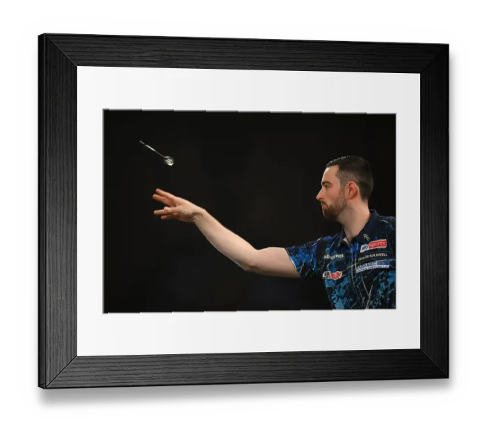 Framed Print : Luke Humphries at the Paddy Power PDC World Darts Championships 2024. Alexandra Palace Framed Print : Luke Humphries at the Paddy Power PDC World Darts Championships 2024. Alexandra Palace