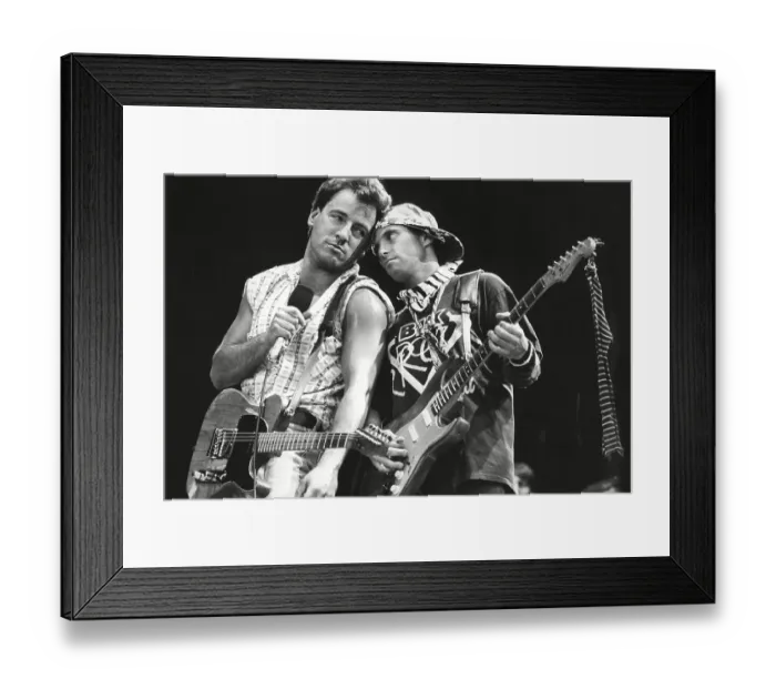 Framed Print : Bruce Springsteen in concert at Wembley, with musician Nils Lofgren 1985 Framed Print : Bruce Springsteen in concert at Wembley, with musician Nils Lofgren 1985