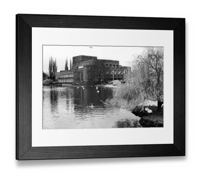Framed Print : Looking across the River Avon to the Royal Shakespeare Theatre 1964 Framed Print : Looking across the River Avon to the Royal Shakespeare Theatre 1964
