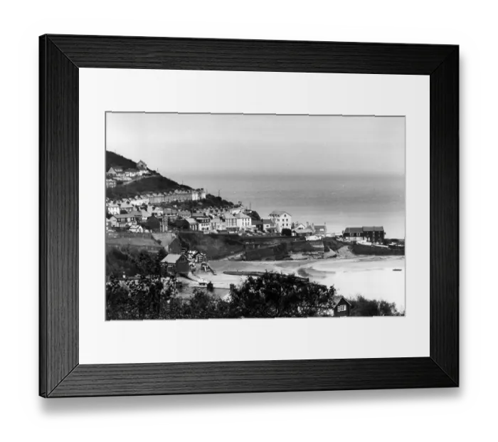 Framed Print : General view of New Quay and its harbour in Cardiganshire, Wales Framed Print : General view of New Quay and its harbour in Cardiganshire, Wales