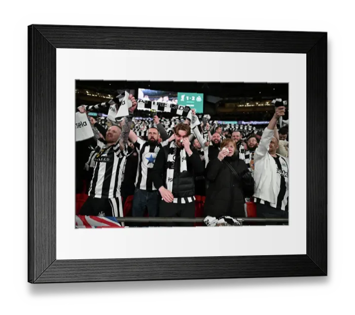 Framed Print : Toon Fans at Carabao Cup final 2025, Wembley. Liverpool 1 v Newcastle 2 Framed Print : Toon Fans at Carabao Cup final 2025, Wembley. Liverpool 1 v Newcastle 2