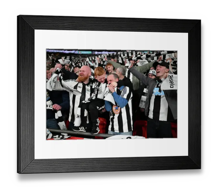 Framed Print : Toon Fans at Carabao Cup final 2025, Wembley. Liverpool 1 v Newcastle 2 Framed Print : Toon Fans at Carabao Cup final 2025, Wembley. Liverpool 1 v Newcastle 2