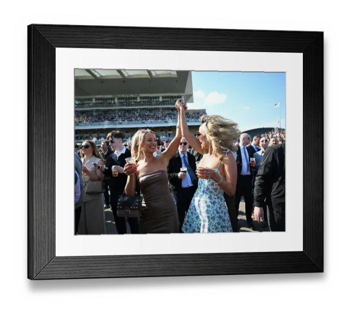 Framed Print : Celebrating at 2025 Grand National Aintree Framed Print : Celebrating at 2025 Grand National Aintree