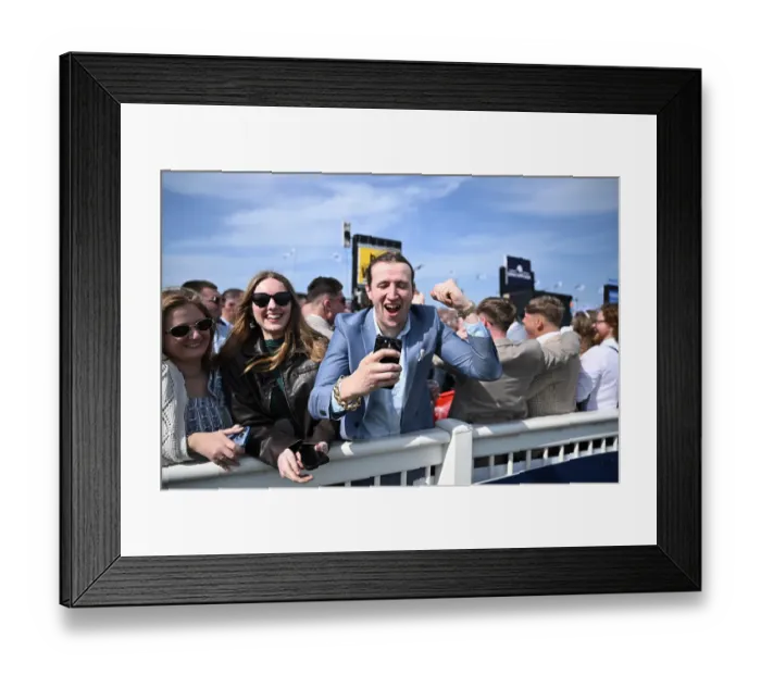Framed Print : Racegoers at 2025 Grand National Aintree Framed Print : Racegoers at 2025 Grand National Aintree