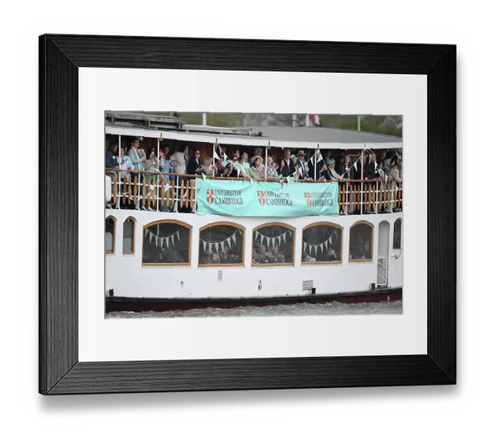Framed Print : Cambridge supporters watching the race Framed Print : Cambridge supporters watching the race