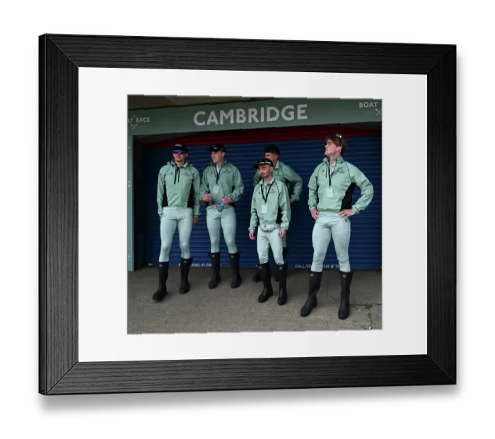 Framed Print : Cambridge posing before the race Framed Print : Cambridge posing before the race