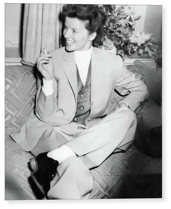 Print : Katharine Hepburn in London in 1953