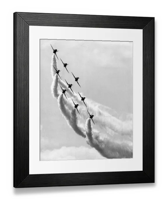 Framed Print : Red Arrows air display team in action, 1988 Framed Print : Red Arrows air display team in action, 1988