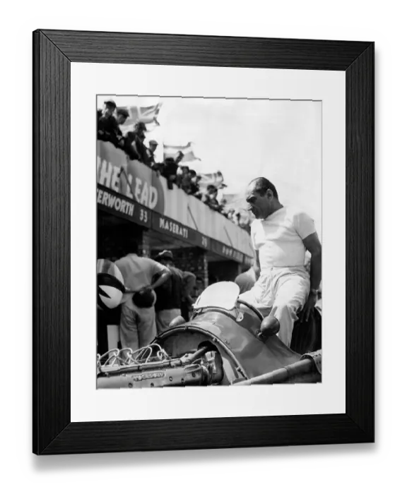 Framed Print : Felice Bonetto, Racing Driver in 1951 at Silverstone Framed Print : Felice Bonetto, Racing Driver in 1951 at Silverstone