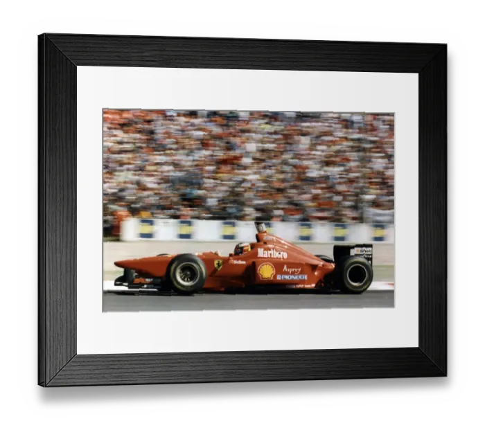 Framed Print : Michael Schumacher in action at the Italian Grand Prix at Monza 1996 Framed Print : Michael Schumacher in action at the Italian Grand Prix at Monza 1996