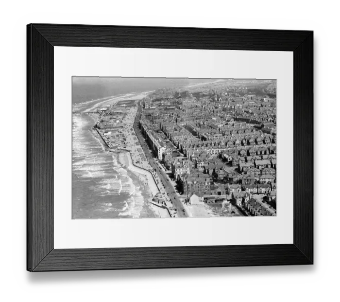 Framed Print : Aerial view of the beach at Rhyl, Flintshire, Wales Framed Print : Aerial view of the beach at Rhyl, Flintshire, Wales