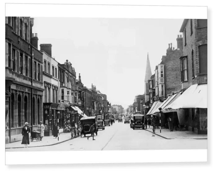 Print : The High Street at Herne Bay 1936 Print : The High Street at Herne Bay 1936