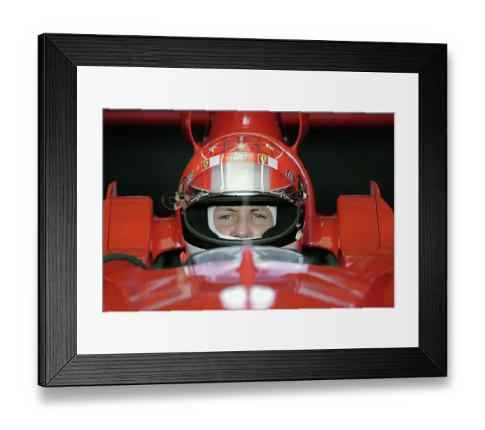 Framed Print : Michael Schumacher 2001 Framed Print : Michael Schumacher 2001