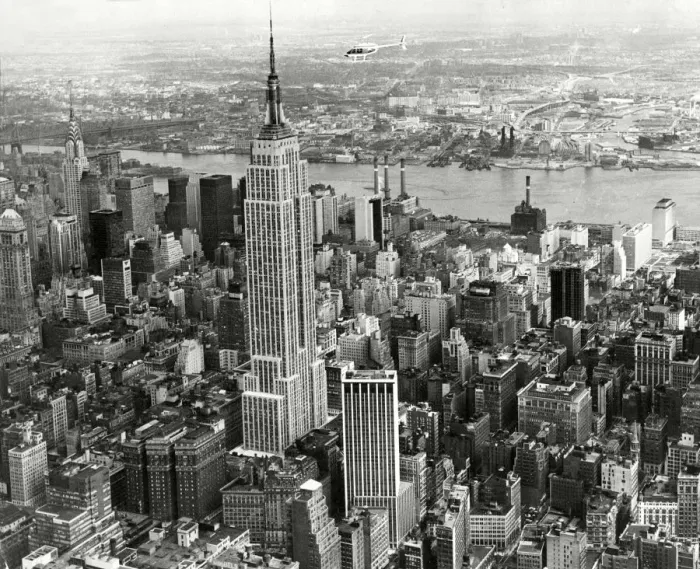 Framed Print : Aerial view of the Empire State Building in New York Framed Print : Aerial view of the Empire State Building in New York