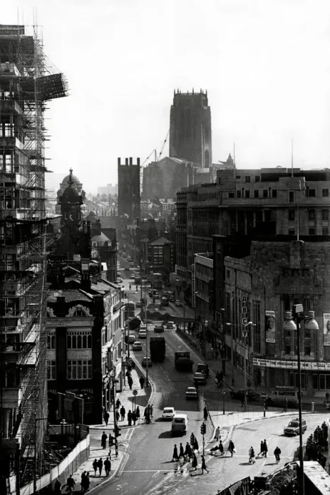 Framed Print : Aerial view of Lime Street, Liverpool Framed Print : Aerial view of Lime Street, Liverpool
