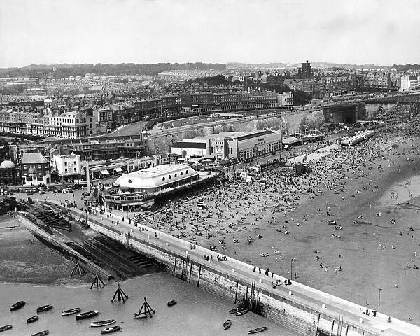 Aerial View of seafront at Ramsgate in Kent 1936